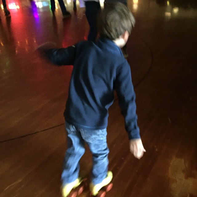 C's first time roller skating