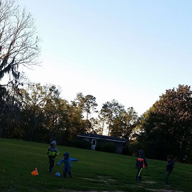 soccer before the sun is up with cousins