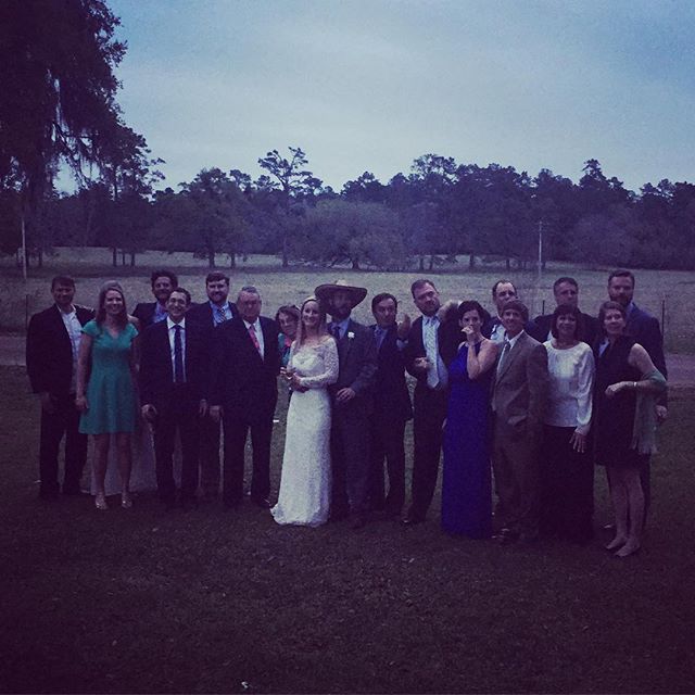 Maclay crew with the beautiful bride and groom