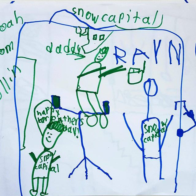 Noah's depiction of me working with my colleagues at Snow Capital