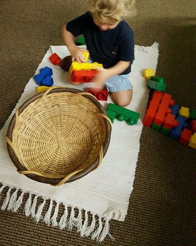 Rainey doing his Montessori work