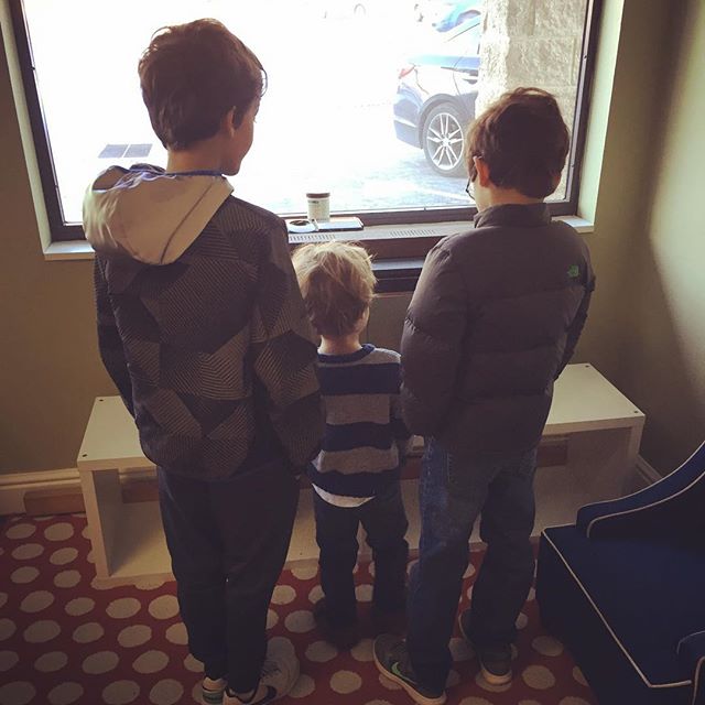 Snow delay for the Big Guys, means Rainey goes to school first and shows his brothers his routine.