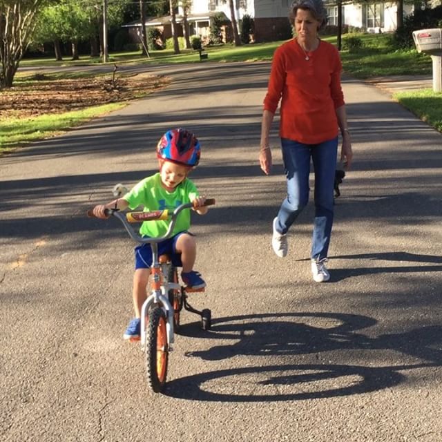 Meme taught Rainey how to ride a bike! | Rosenbergspeaks