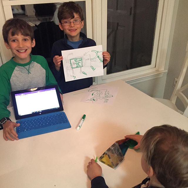 We love Odyssey of the Mind! After a road trip weekend in the Poconos at Odyssey States, all three decided to work on plans for their next inventions as soon as we got home.