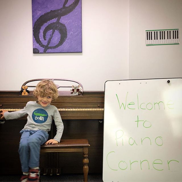 Rainey’s first Piano Corner lesson