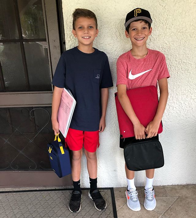 Collin and Seth off to middle school