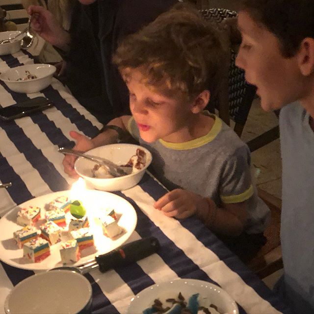 Rainey’s early birthday celebration! He said he’s thankful for spending time with family.